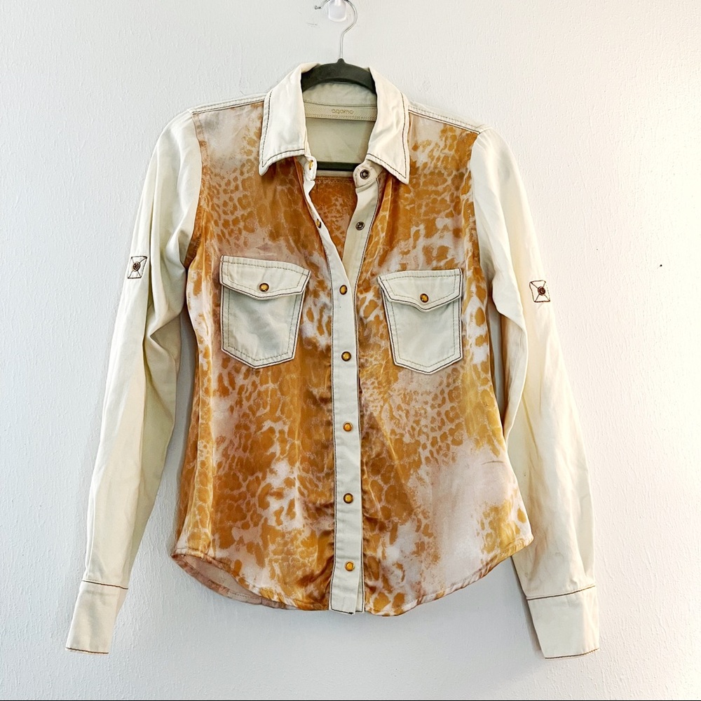 Agatha Top Western Wear Button Down Blouse w/ Pearl Buttons Sz 36 (US 6) EUC